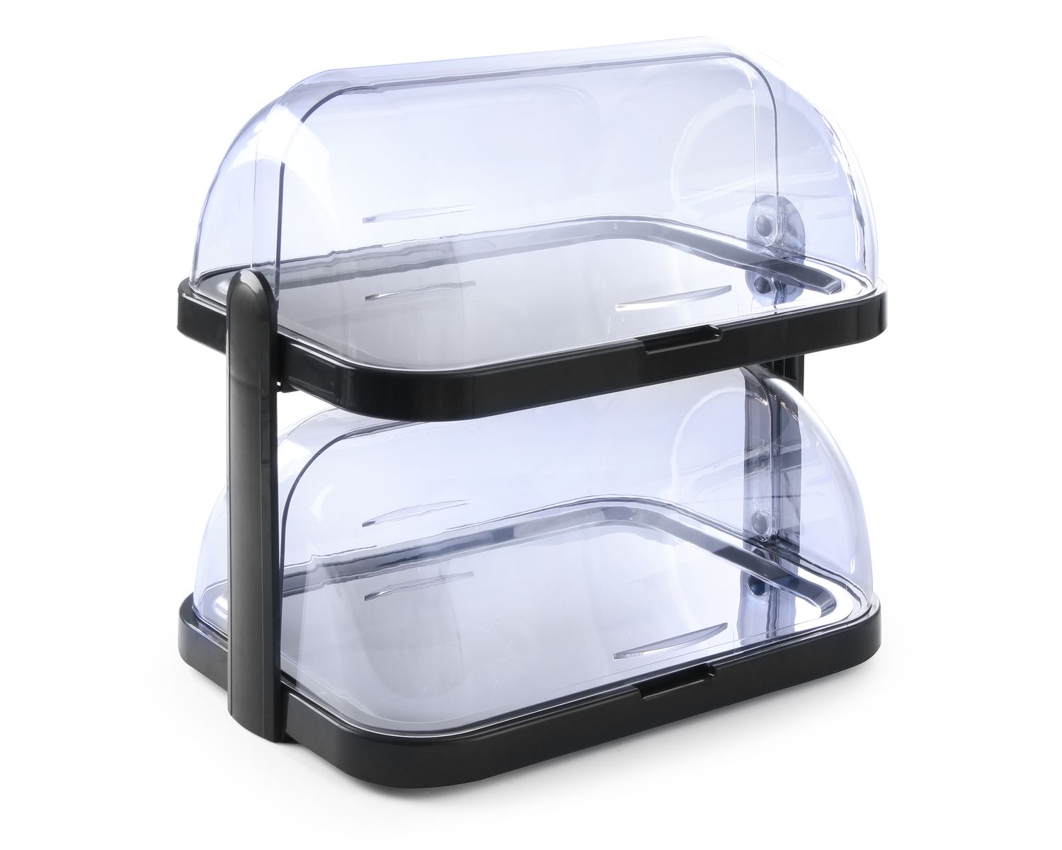 Otočný displej s chlazením Duo UNIQ, HENDI, navržený Robertem Bronwasserem, Černá, 480x355x(H)480mm, Obdélníkový Rolltop 871812