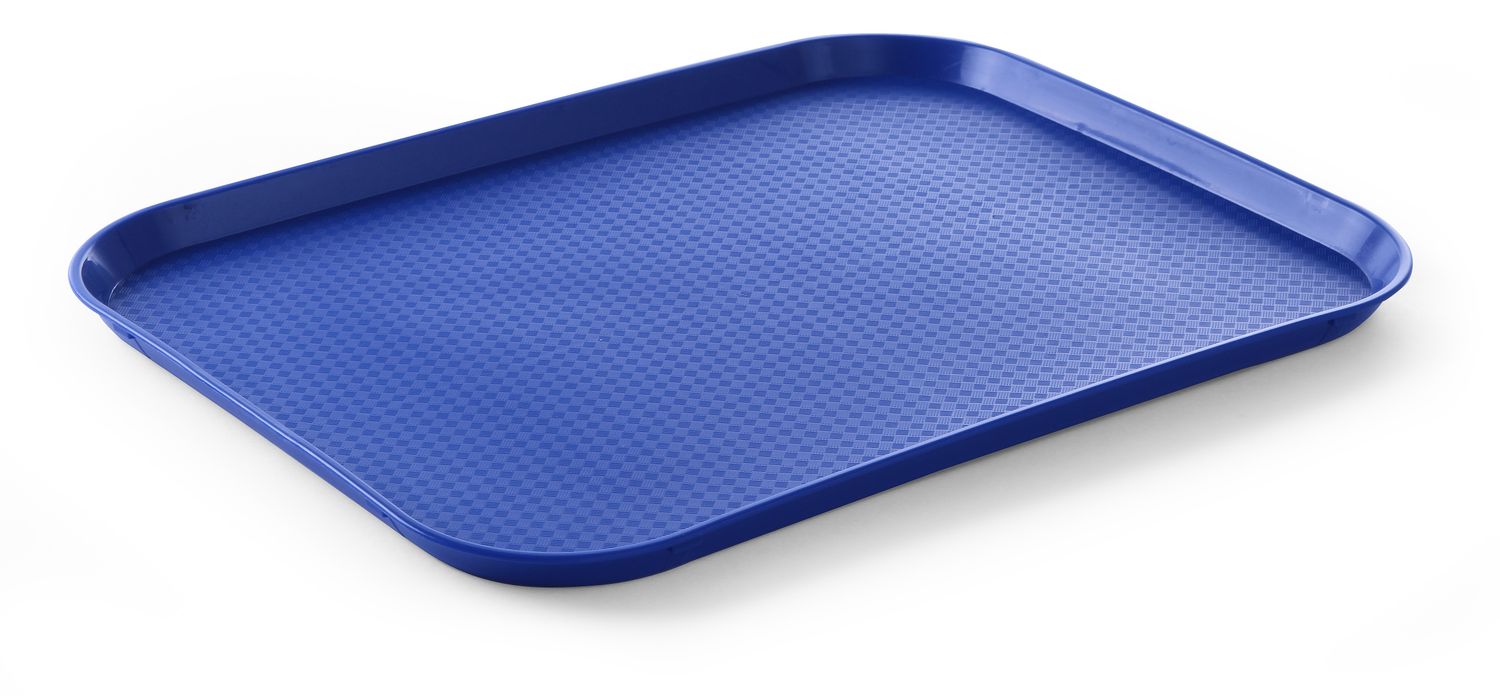 Polypropylenový podnos Fast Food – velký, AmerBox, Modrá, 350x450x(H)20mm Modrá, 350x450x(H)20mm