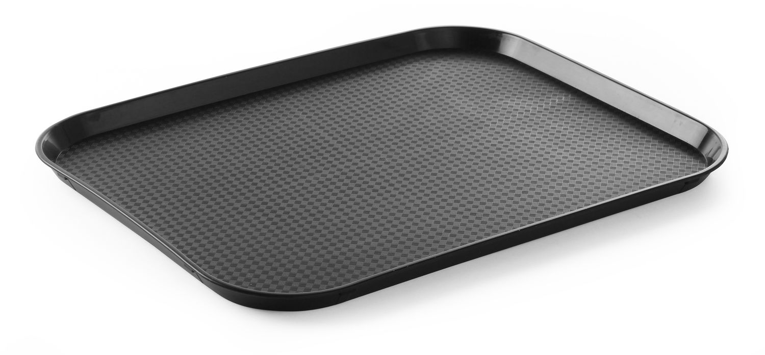 Polypropylenový podnos Fast Food – velký, AmerBox, Černá, 350x450x(H)20mm Černá, 350x450x(H)20mm