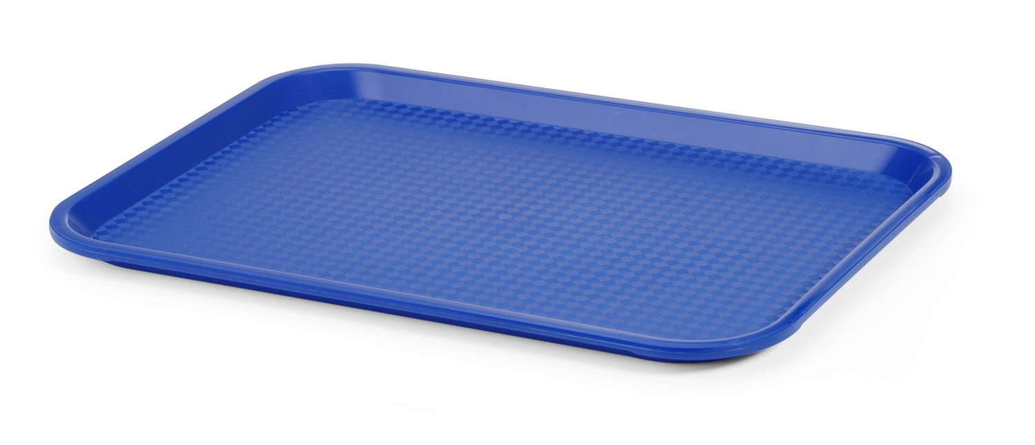 Polypropylenový podnos Fast Food – střední, AmerBox, Modrá, 305x415x(H)20mm Modrá, 305x415x(H)20mm