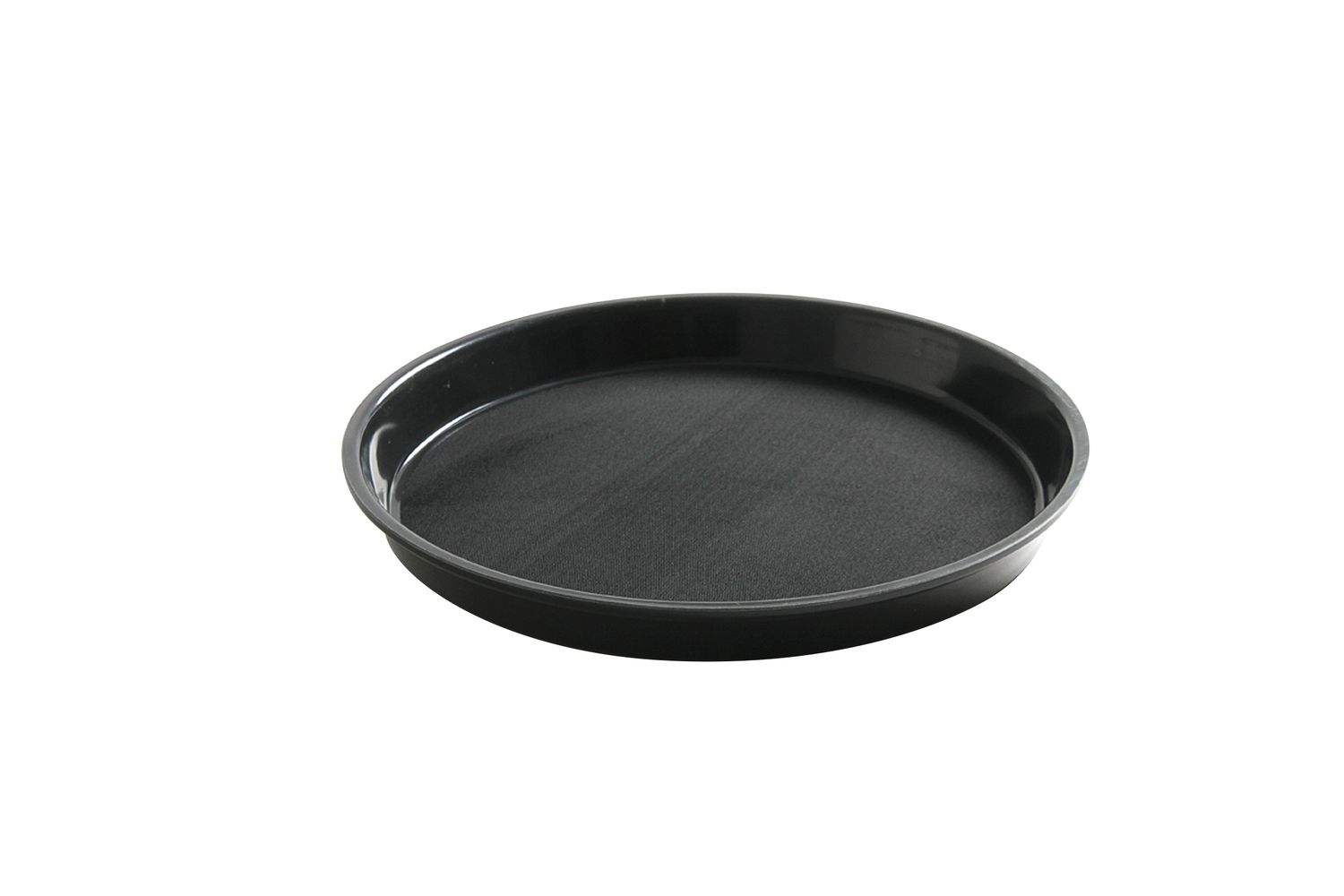 Polypropylenový servírovací podnos, protiskluzový, kulatý, vysoký okraj, černý, HENDI, ⌀320x(H)37mm Ø320 mm, 878606