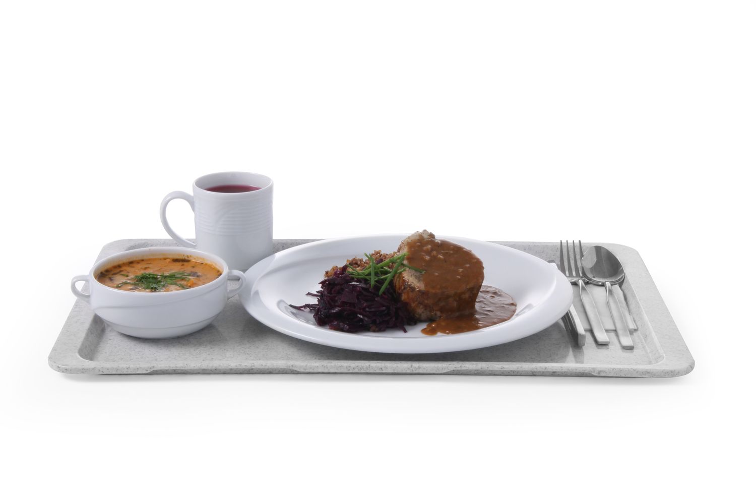 Polyesterový tác pro samoobslužné restaurace, AmerBox, GN 1/1, žula, 530x325mm GN 1/1, 530x325mm