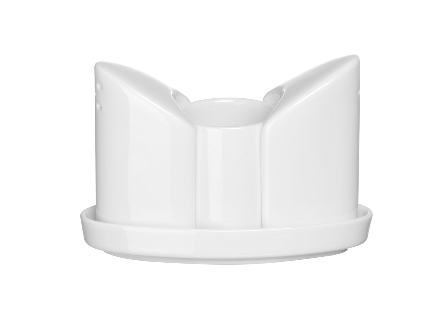Sada solničky a pepřenky se zásobníkem na párátka, HENDI, 125x54x(H)90mm porcelánové 786420
