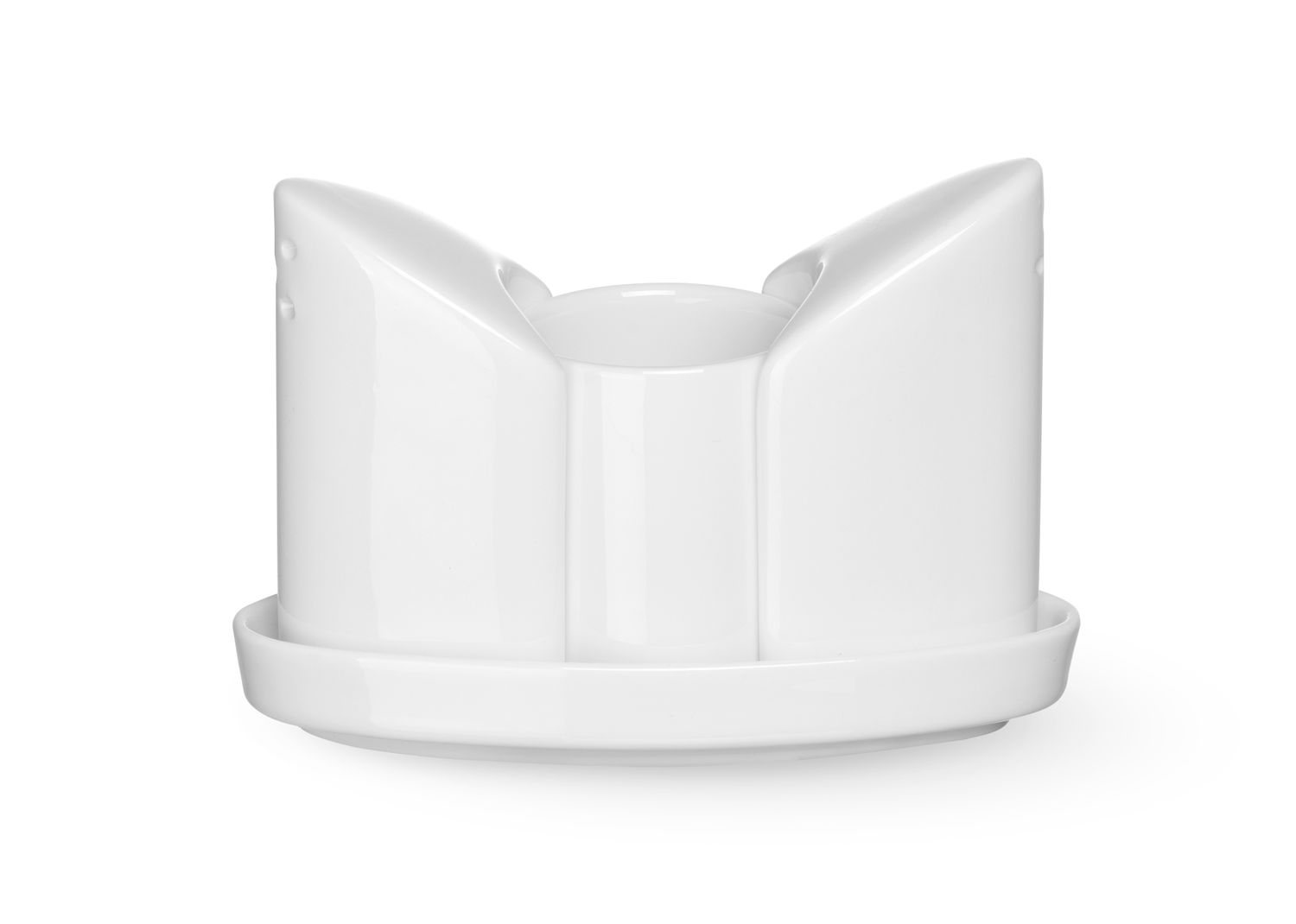 Sada solničky a pepřenky se zásobníkem na párátka, HENDI, 125x54x(H)90mm porcelánové 786420
