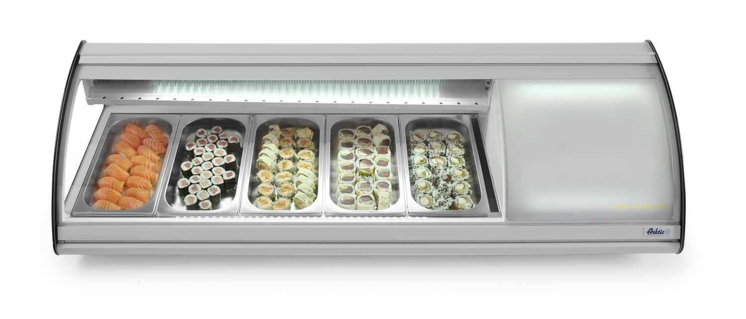 Vitrína na Sushi 5x GN 1/3, Arktic, 230V/160W, 1307x445x(H)327mm 233757