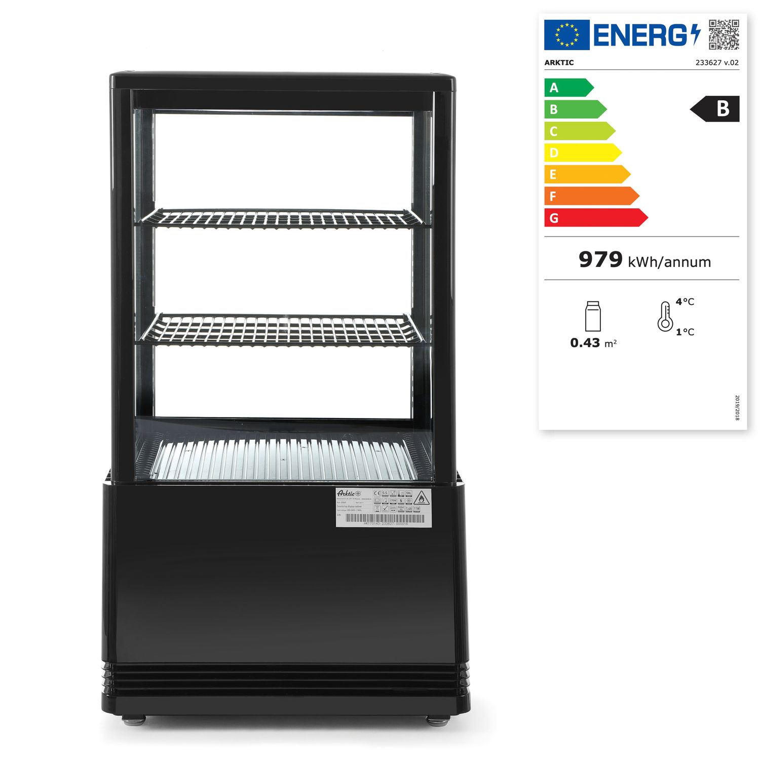 Chladicí box, 58 l, Arktic, černý, 230V/170W, 452x406x(H)830mm 233627 černá
