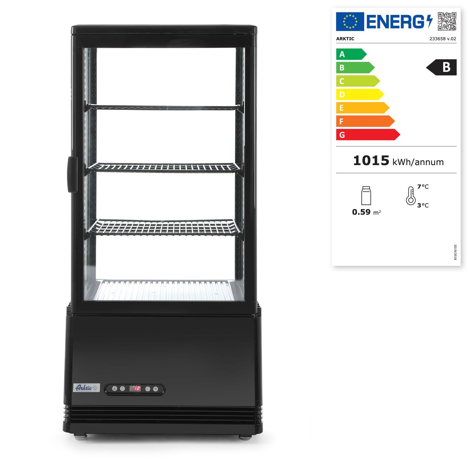 Chladicí box, 78 l, Arktic, černý, 230V/170W, 444x397x(H)940mm 233658 černá