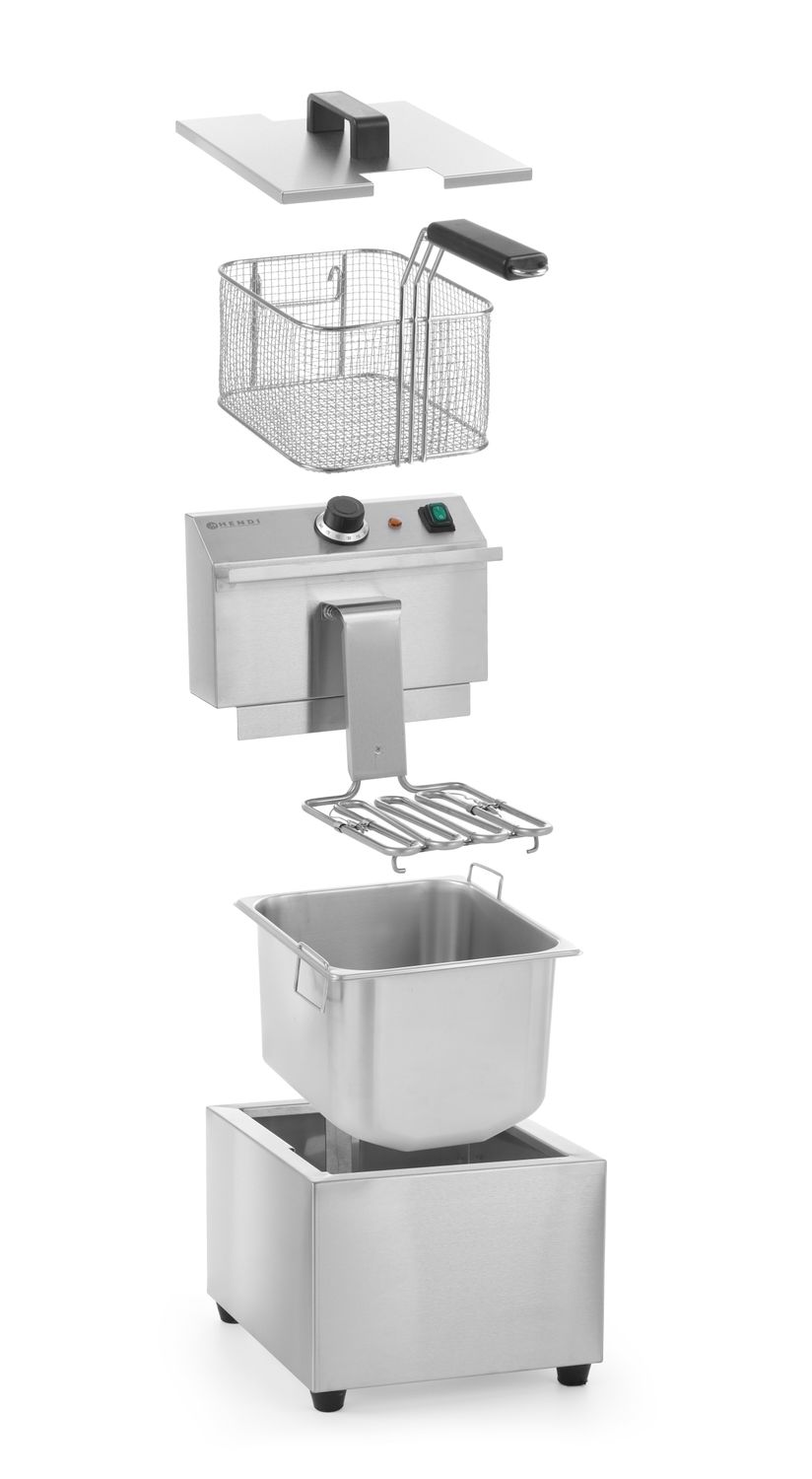Manuální fritéza Profi Line, 8 l, HENDI, Profi Line, 8L, 230V/3500W, 305x460x(H)369mm Hendi 207208