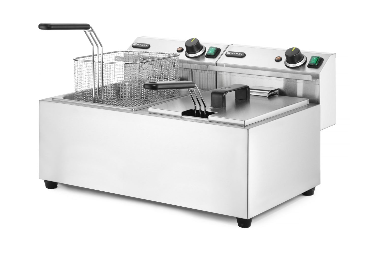 Manuální fritéza Profi Line, 2× 8 l, HENDI, Profi Line, 16L, 230V/7000W, 605x460x(H)369mm Hendi 207307
