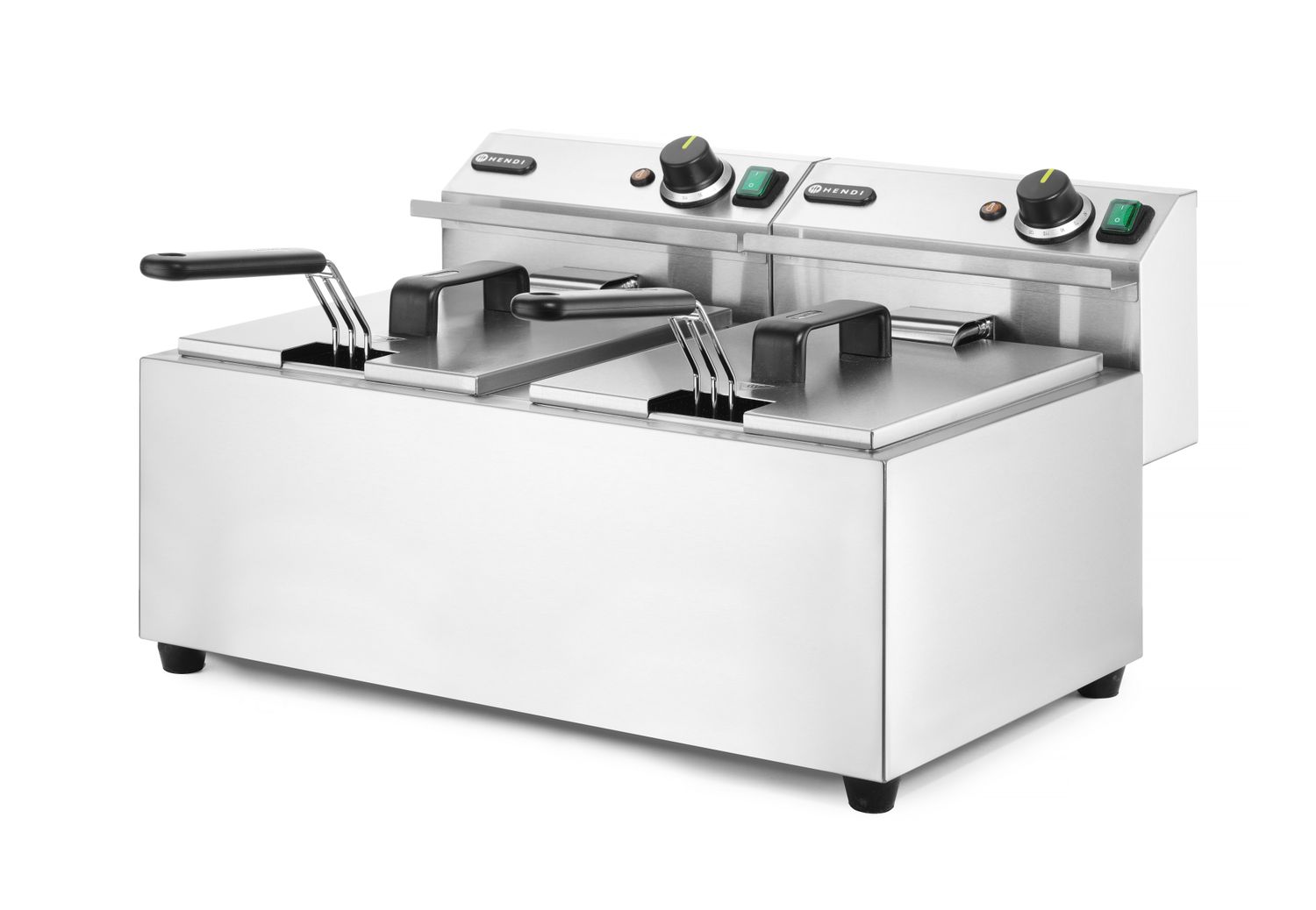 Manuální fritéza Profi Line, 2× 8 l, HENDI, Profi Line, 16L, 230V/7000W, 605x460x(H)369mm Hendi 207307