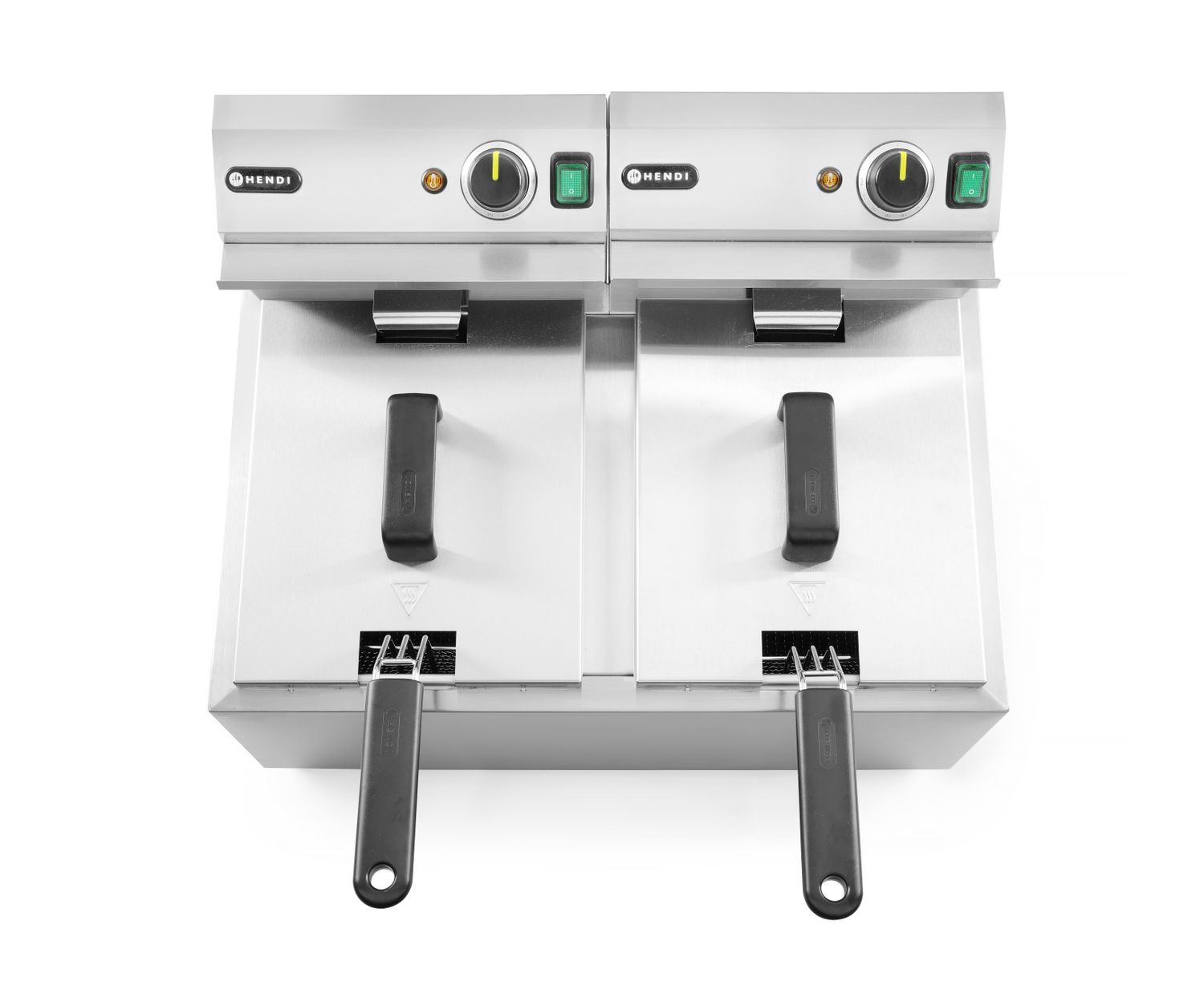 Manuální fritéza Profi Line, 2× 8 l, HENDI, Profi Line, 16L, 230V/7000W, 605x460x(H)369mm Hendi 207307