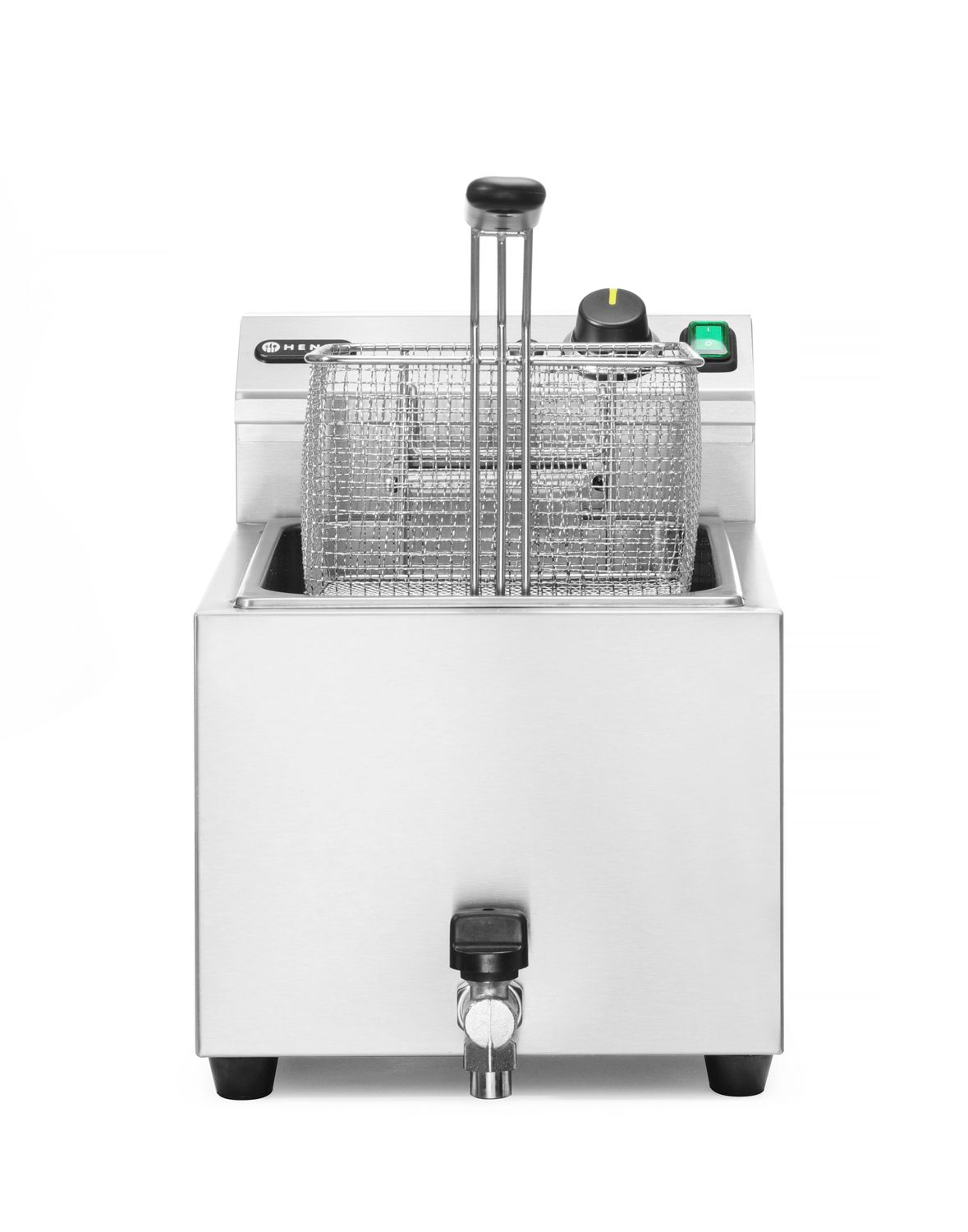 Fritéza XL s vypouštěcím kohoutkem, HENDI, Profi Line, 10L, 400V/6600W, 300x585x(H)377mm Profi Line, Kód 209424