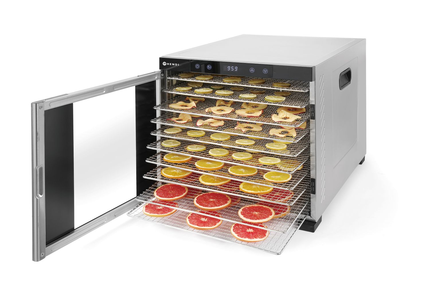 Sušička potravin Profi Line, HENDI, Profi Line, 10 zásobníků, 230V/1000W, 430x550x(H)416mm 229026