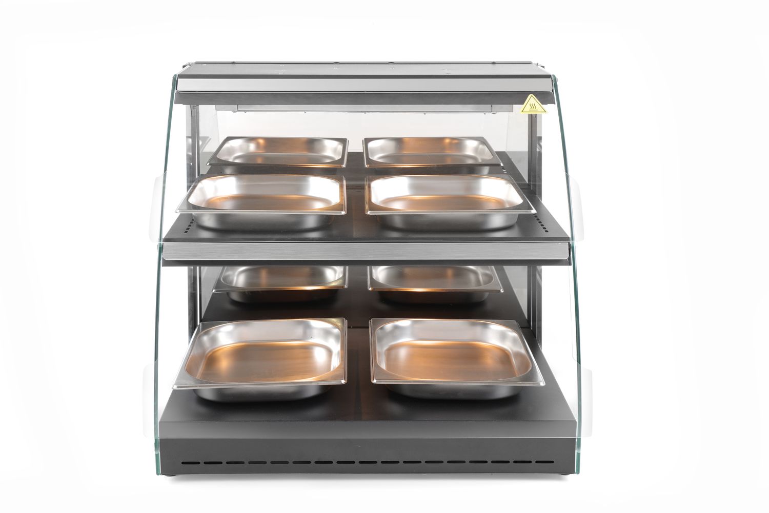 Nastavitelná křemenná ohřívací vitrína, HENDI, dvoupatrová, 230V/560W, 650x485x(H)630mm 233962
