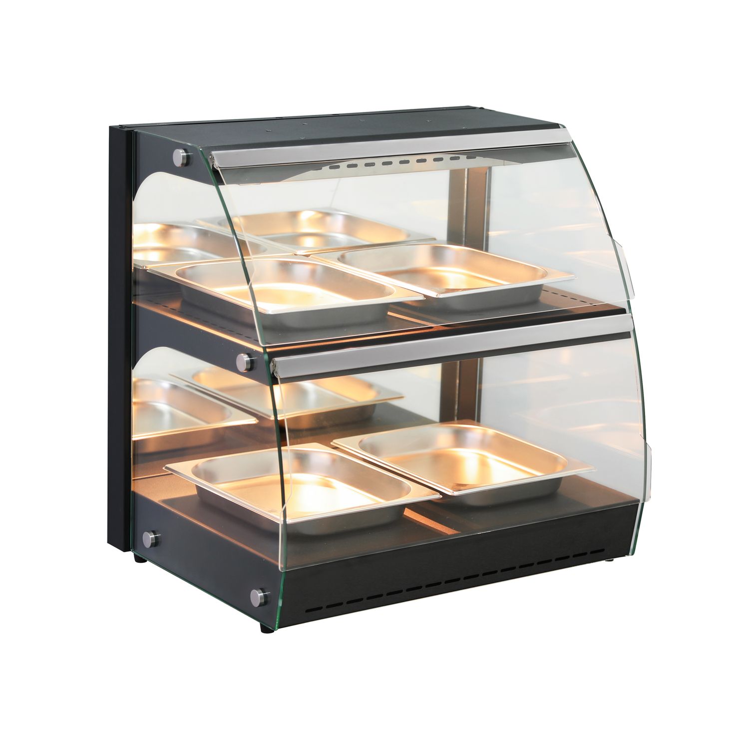 Nastavitelná křemenná ohřívací vitrína, HENDI, dvoupatrová, 230V/560W, 650x485x(H)630mm 233962