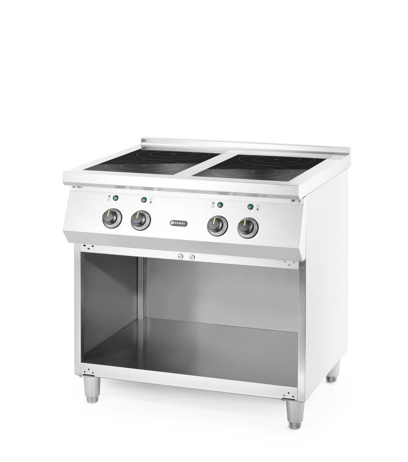 Indukční vařič - sporák se 4 varnými zónami, HENDI, 400V/17000W, 800x720x(H)854mm Kód: 237687