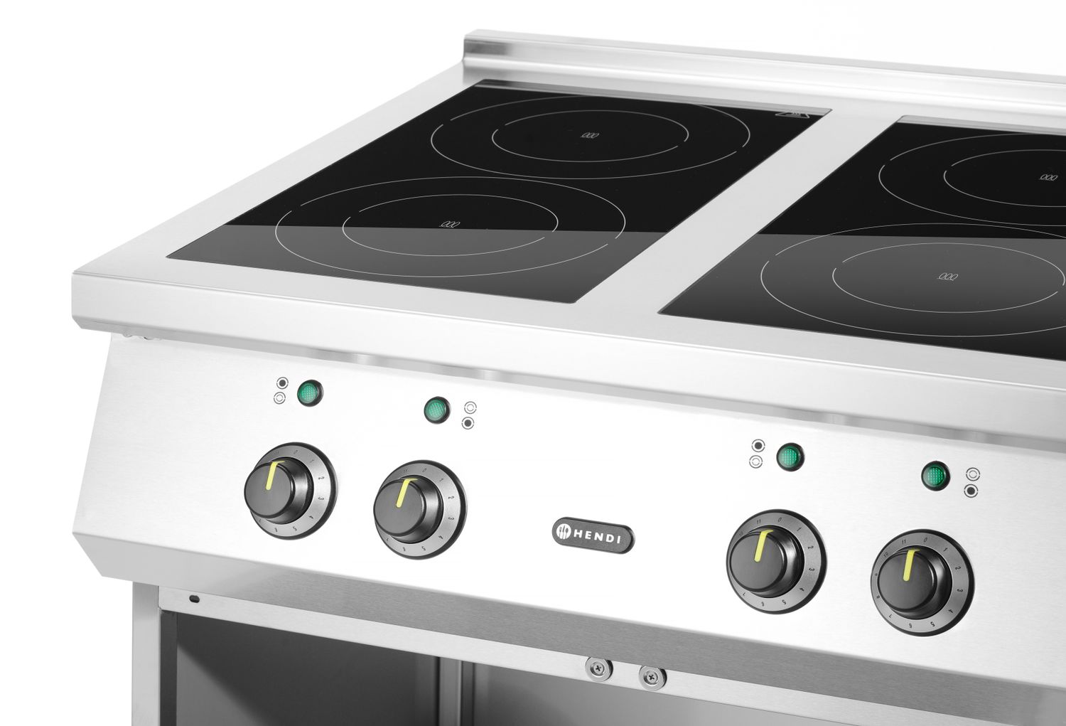 Indukční vařič - sporák se 4 varnými zónami, HENDI, 400V/17000W, 800x720x(H)854mm Kód: 237687