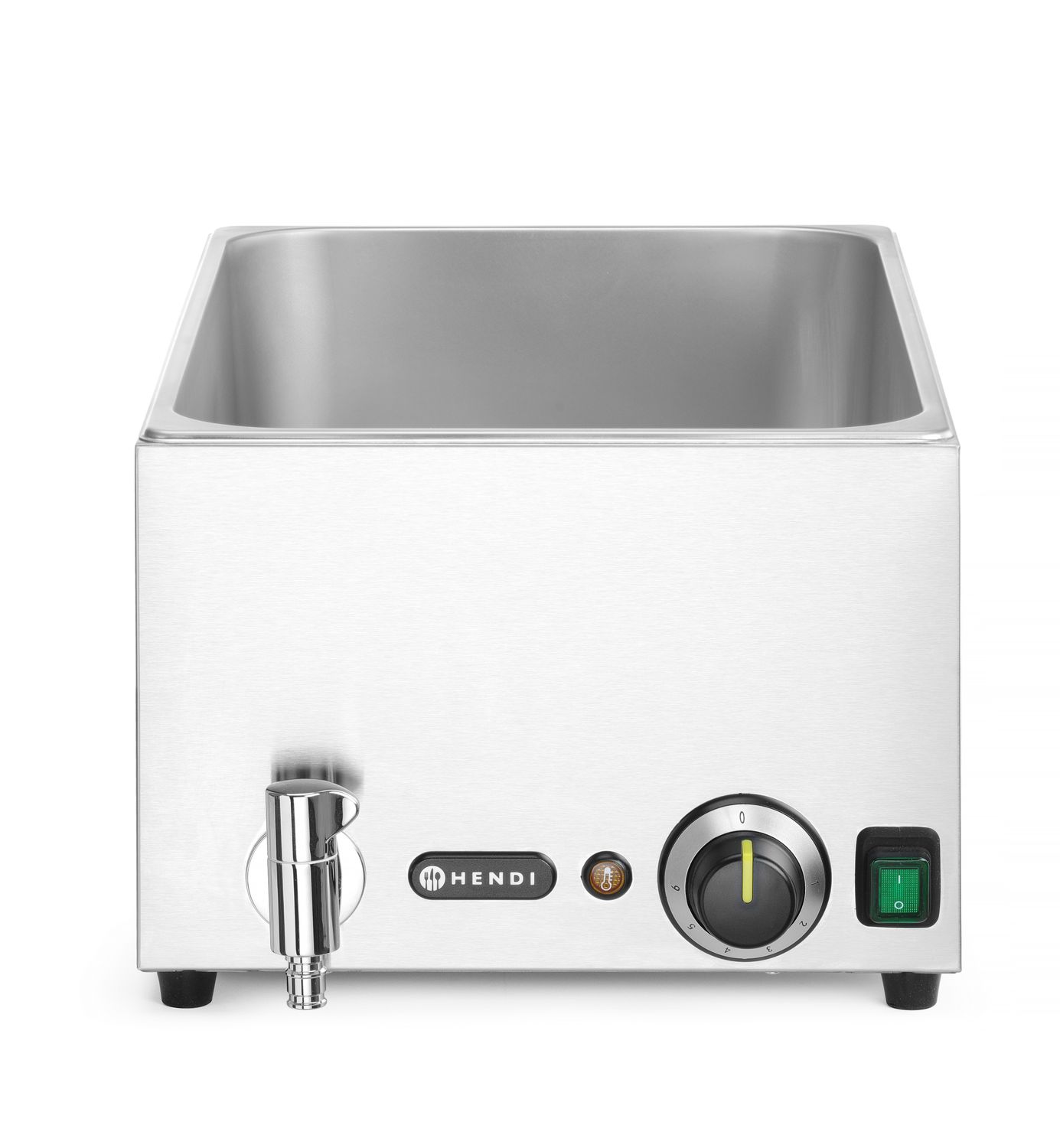Ranger Ohřívač Bain-Marie s odtokovým kohoutkem, HENDI, GN 1/1, 230V/1000W, 576x334x(H)241mm 238912