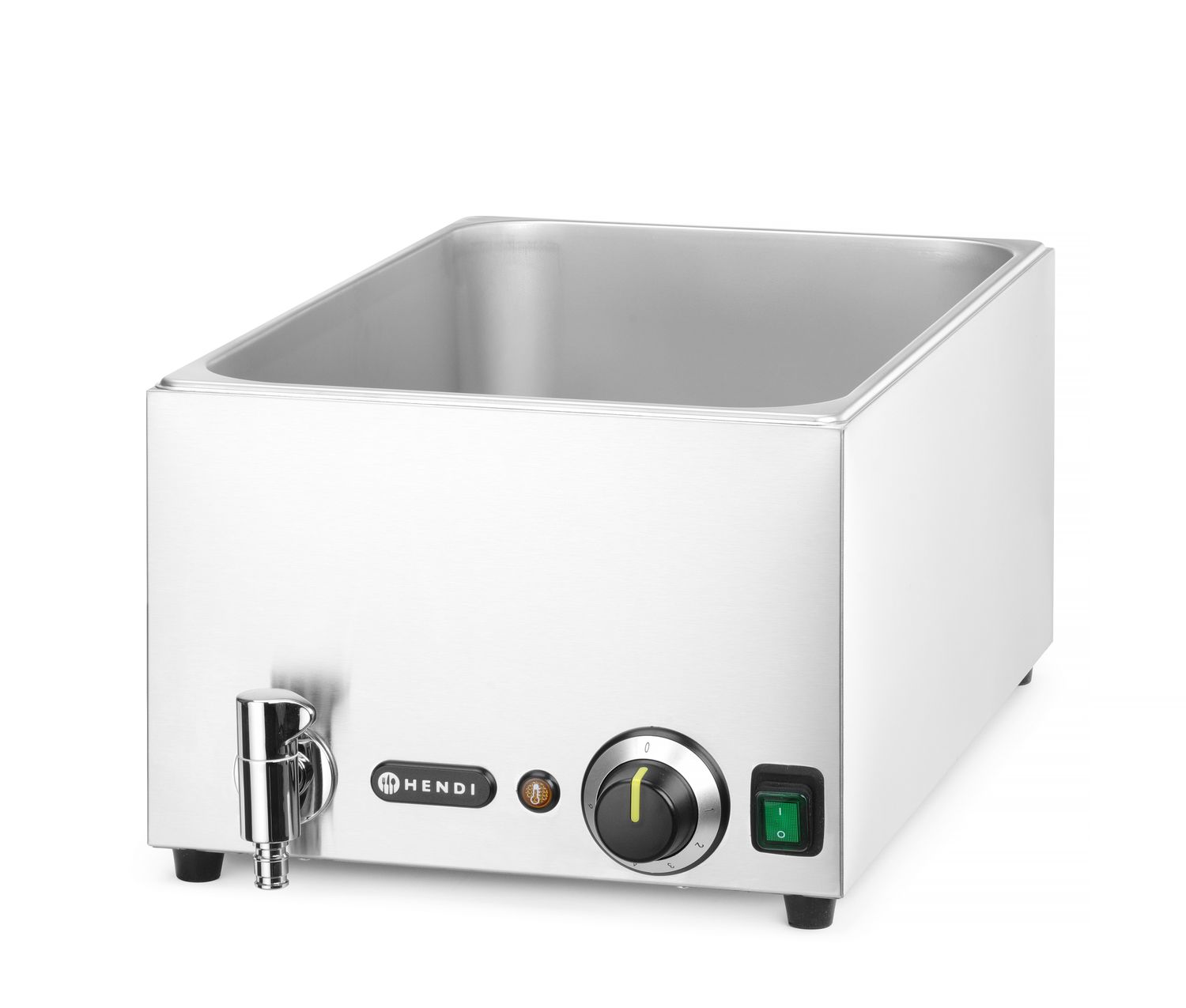 Ranger Ohřívač Bain-Marie s odtokovým kohoutkem, HENDI, GN 1/1, 230V/1000W, 576x334x(H)241mm 238912