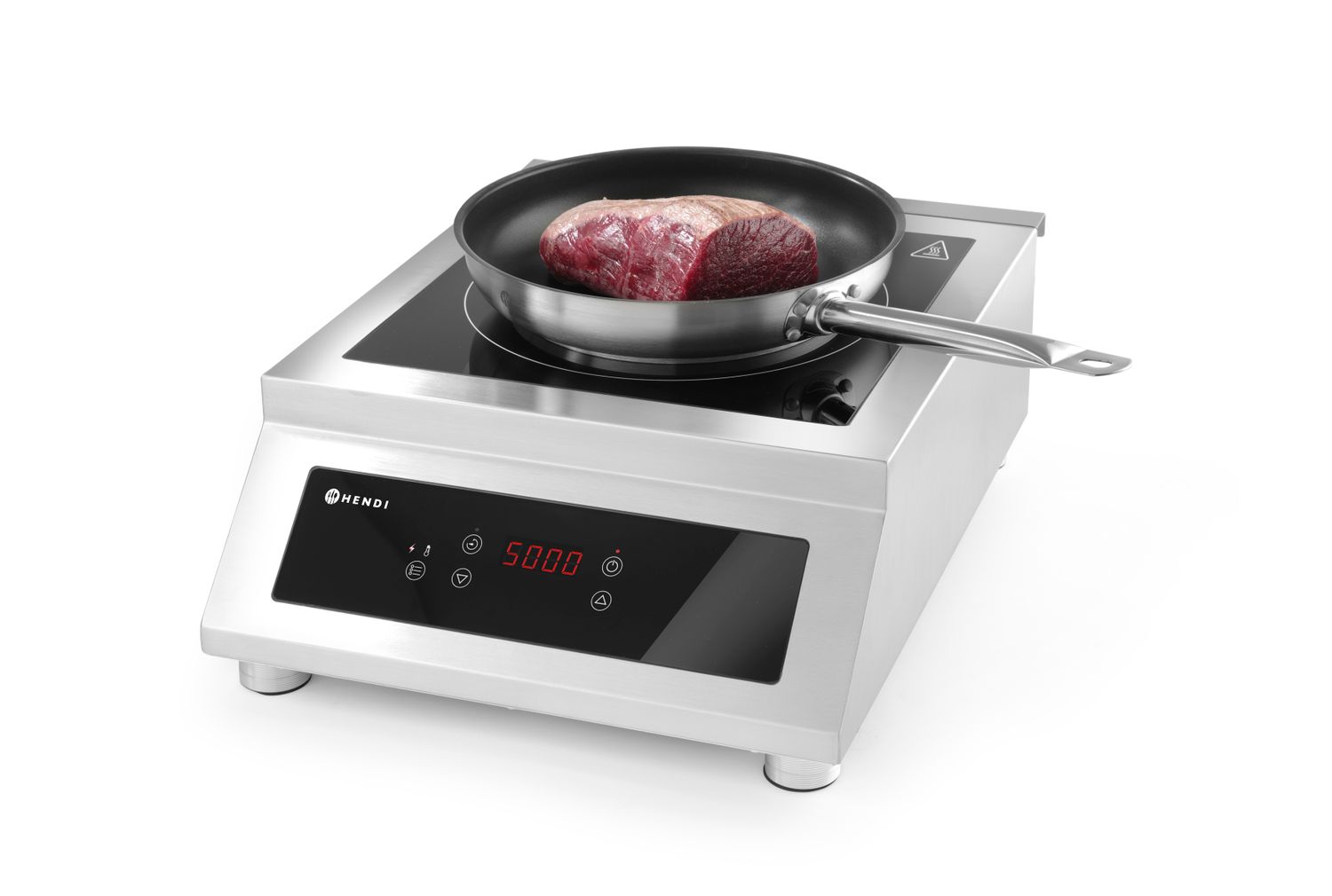 Indukční vařič model 5000 D, HENDI, Profi Line, 400V/5000W, 398x525x(H)175mm