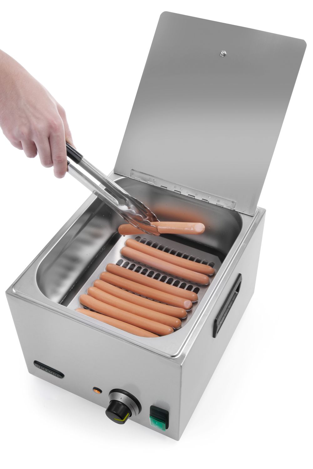 Ohřívač na klobásy, HENDI, Kitchen Line, 6,6L, 230V/1000W, 287x386x(H)258mm 240502