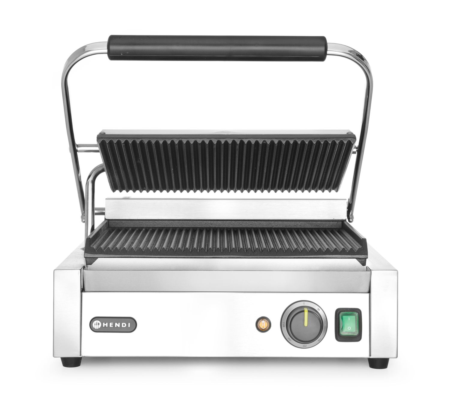 Kontaktní gril Panini, HENDI, rýhovaný vrch a spodek, 230V/2200W, 430x375x(H)216mm PANINI 263655
