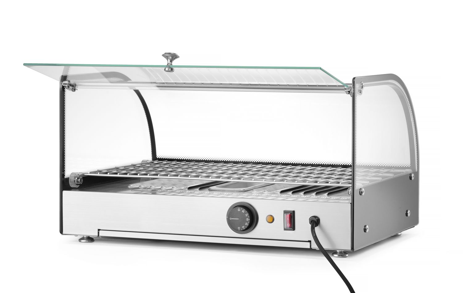 Vyhřívaný pultový displej, HENDI, jednoúrovňový, černý, 220-240V/800W, 554x376x(H)311mm 273982