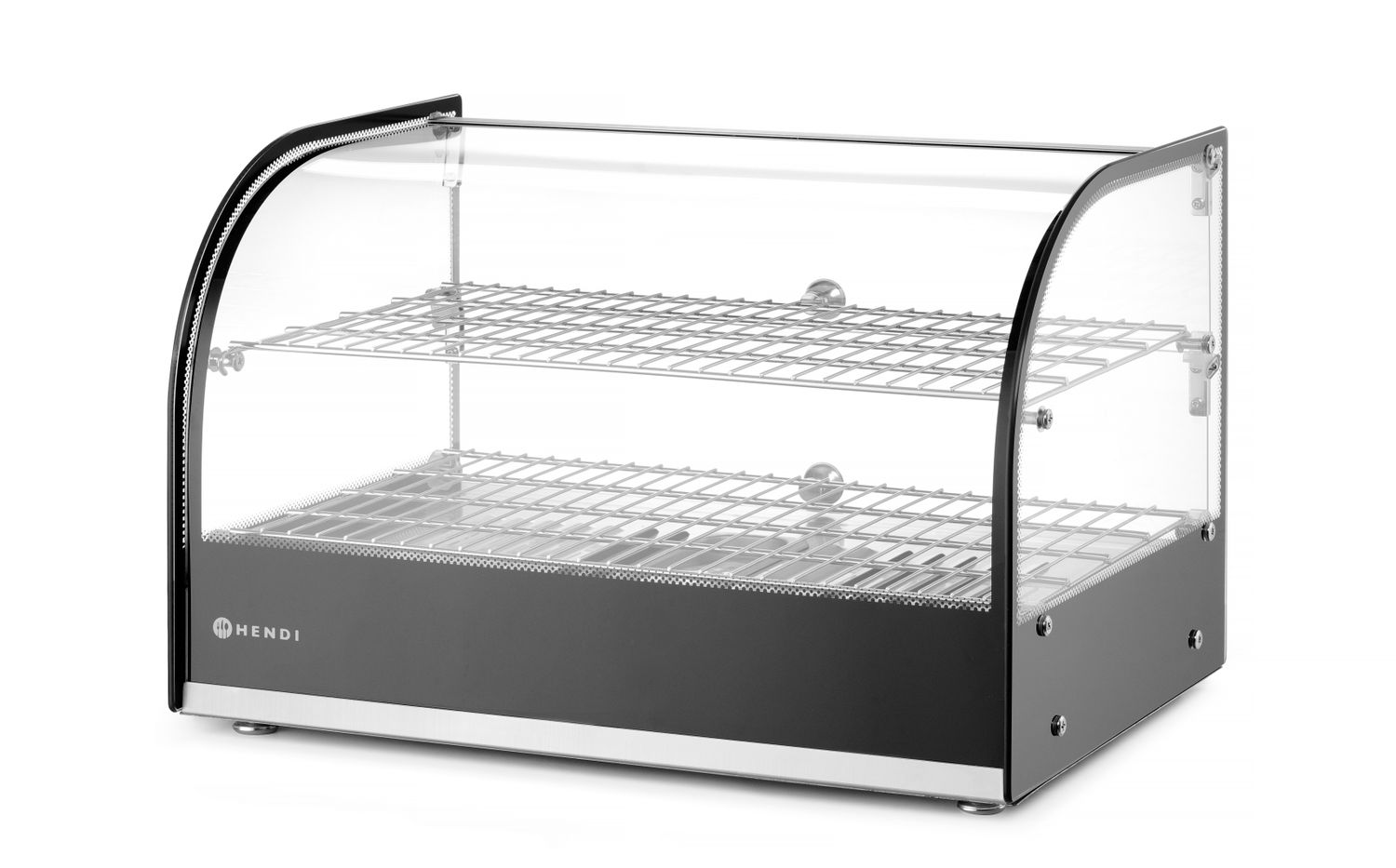 Nastavitelná ohřívací vitrína, HENDI, dvouúrovňová, Černá, 220-240V/800W, 554x376x(H)376mm 273999