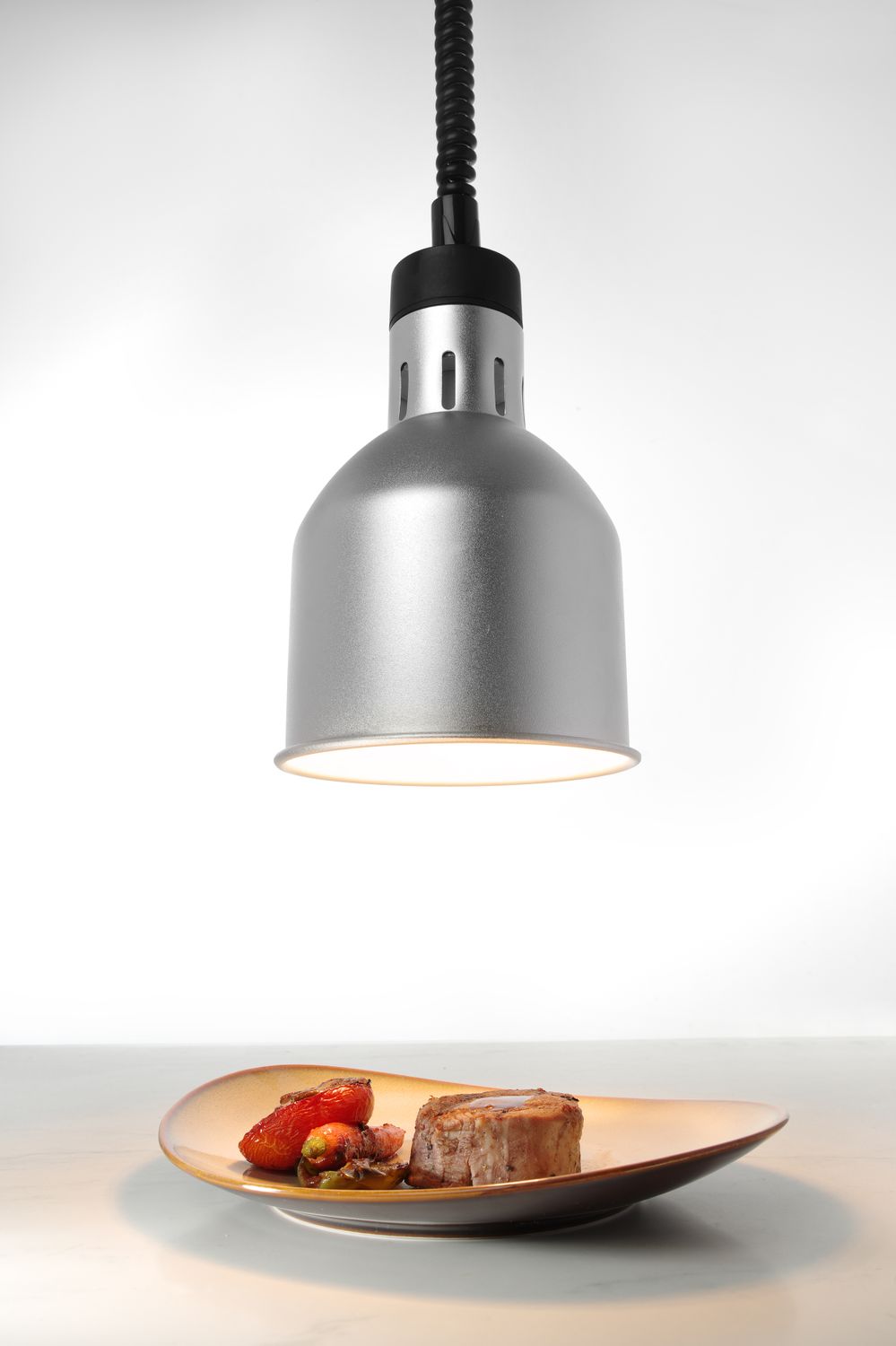 Ohřívací lampa, válcová, HENDI, Stříbrná, 230V/250W, ⌀175x(H)250mm