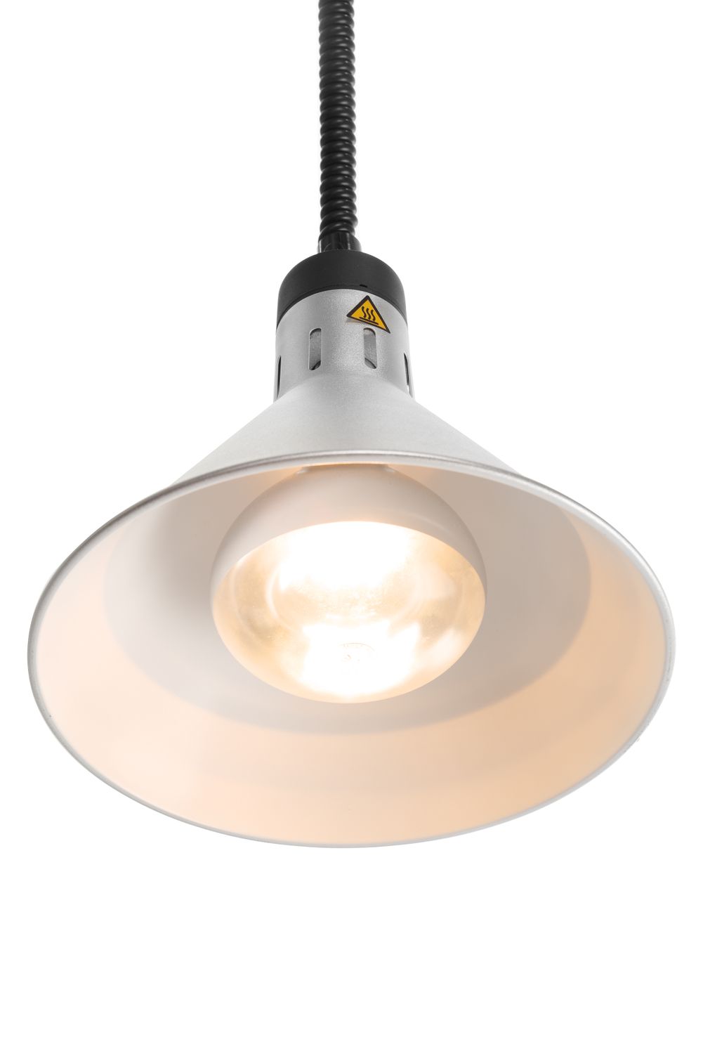Teplovzdušná lampa s nastavitelnou výškou, kuželová, HENDI, Stříbrná, 230V/250W, ⌀275x(H)250mm 273869