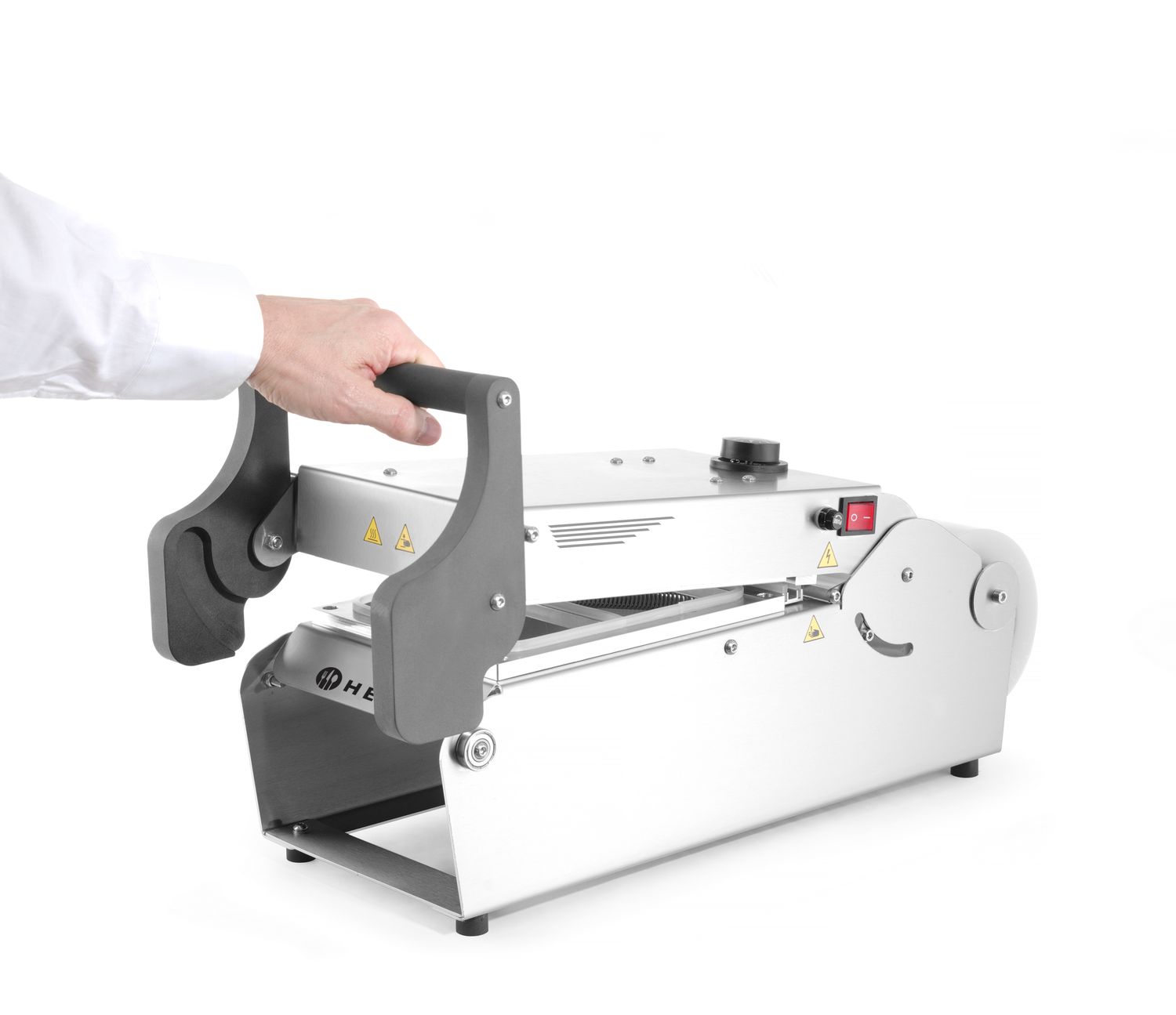 Stroj na uzavírání táců Supreme, HENDI, 230V/700W, 247x637x(H)258mm HENDI 976722
