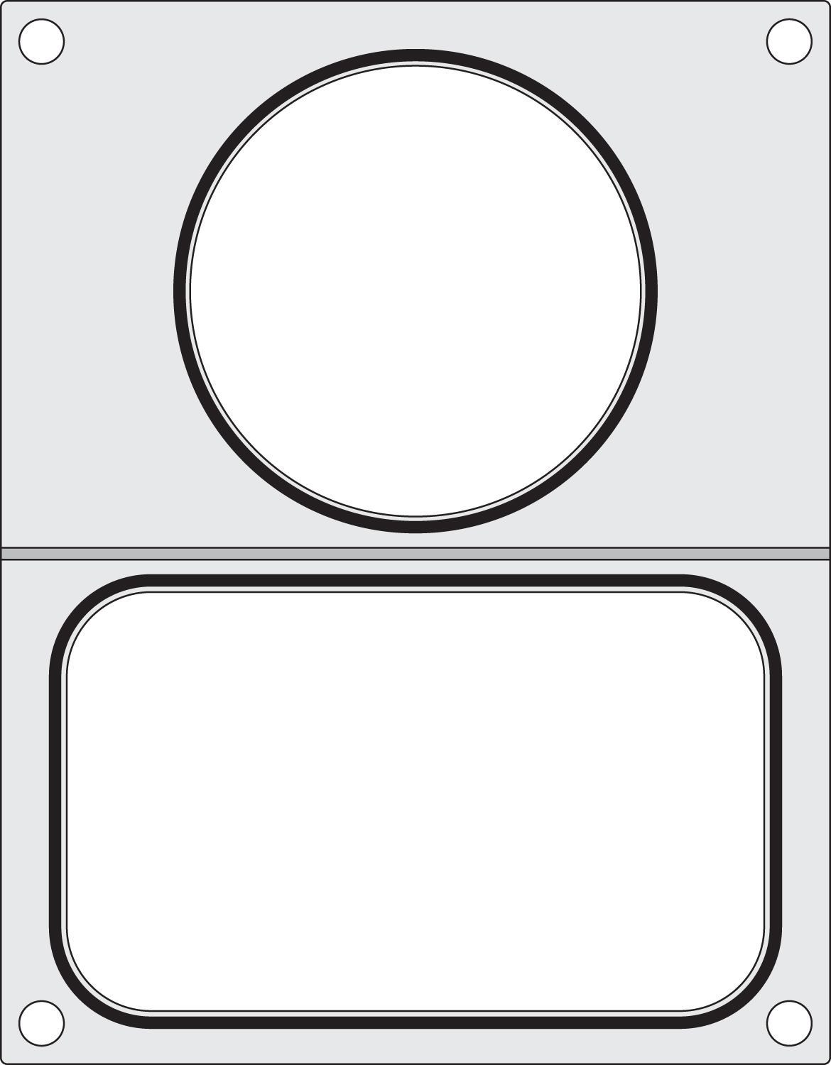 Matrice pro svařovačku, HENDI, 2 nádoby: 1x 178x113 mm, 1x ø115 mm 805657