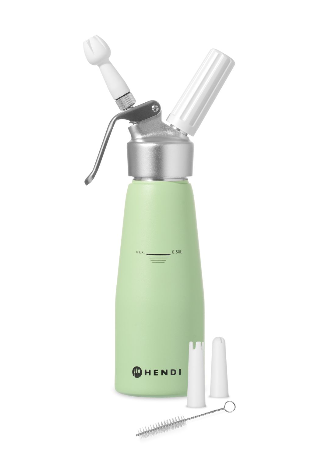 Láhev na šlehačku, HENDI, 0,5L, Pastelově zelená, ⌀80x(H)260mm 0,5L, zelená, Kód: 975879