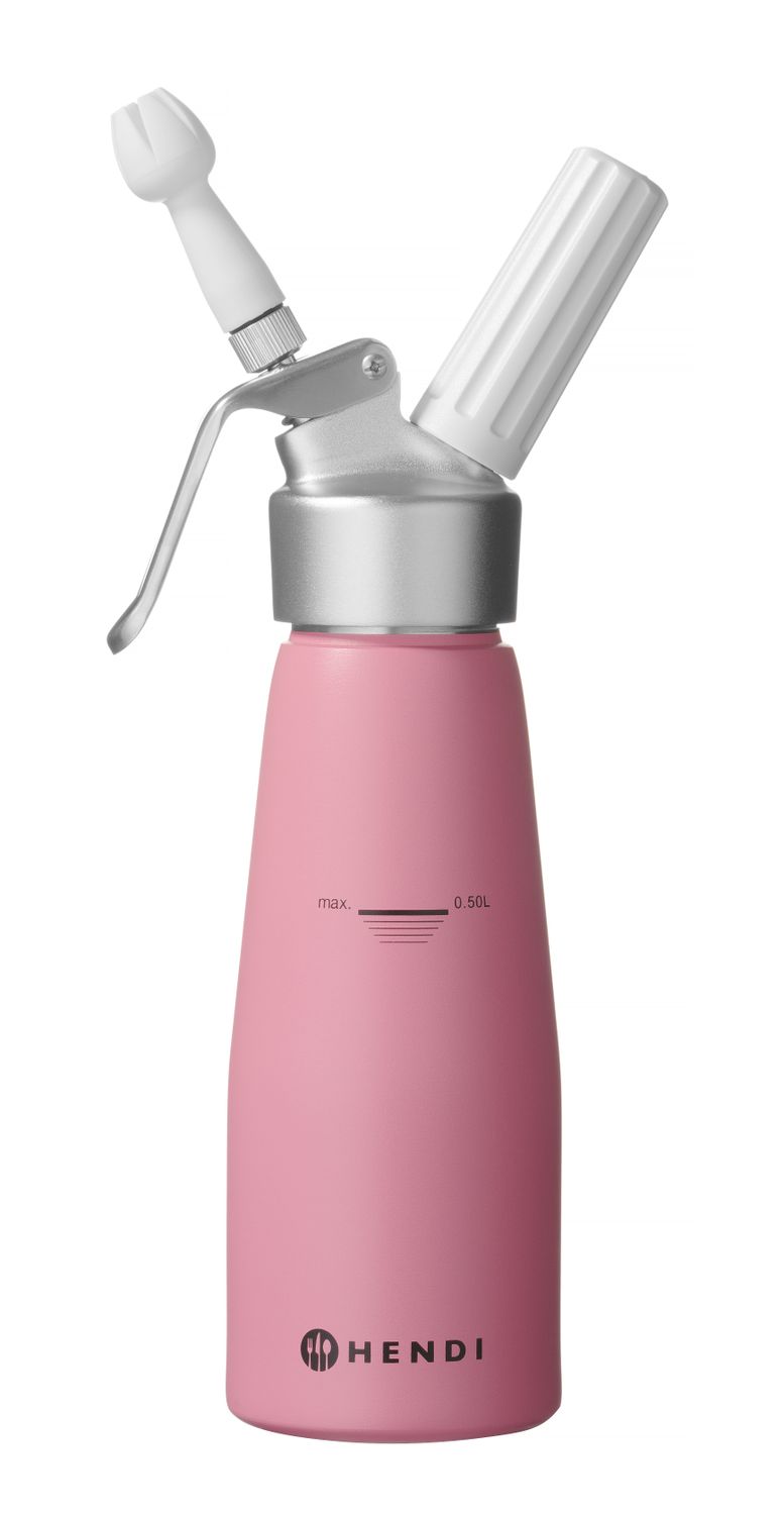 Láhev na šlehačku, HENDI, 0,5L, Pastelově růžová, ⌀80x(H)260mm 0,5L, fialová, Kód: 975886
