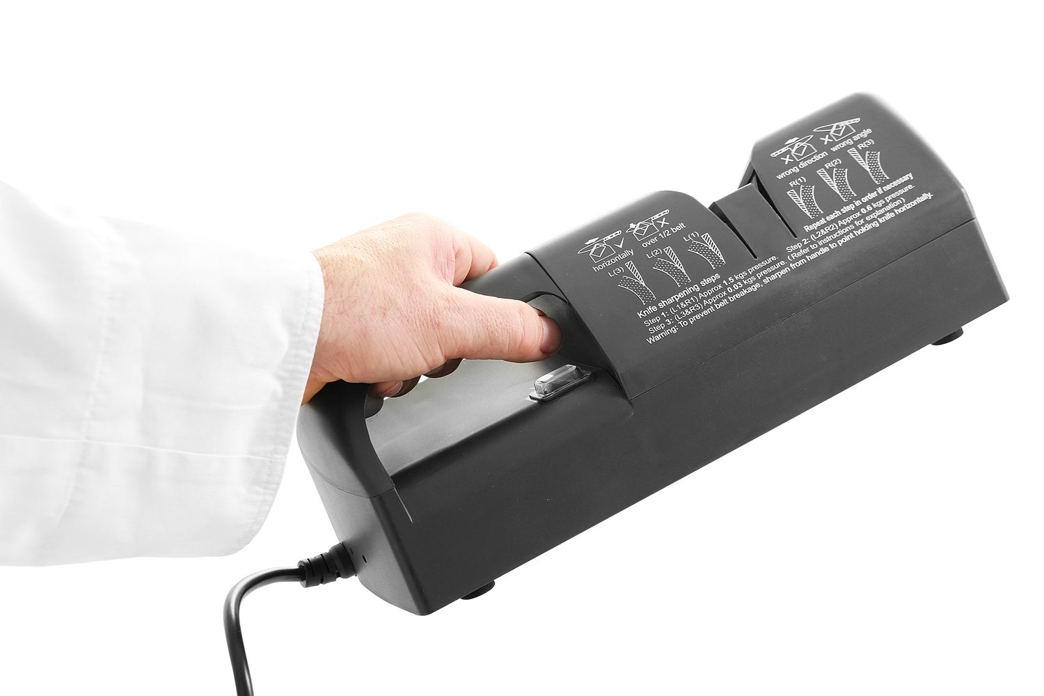 Elektrická bruska na nože, HENDI, 230V/50W, 295x110x(H)110mm 224403