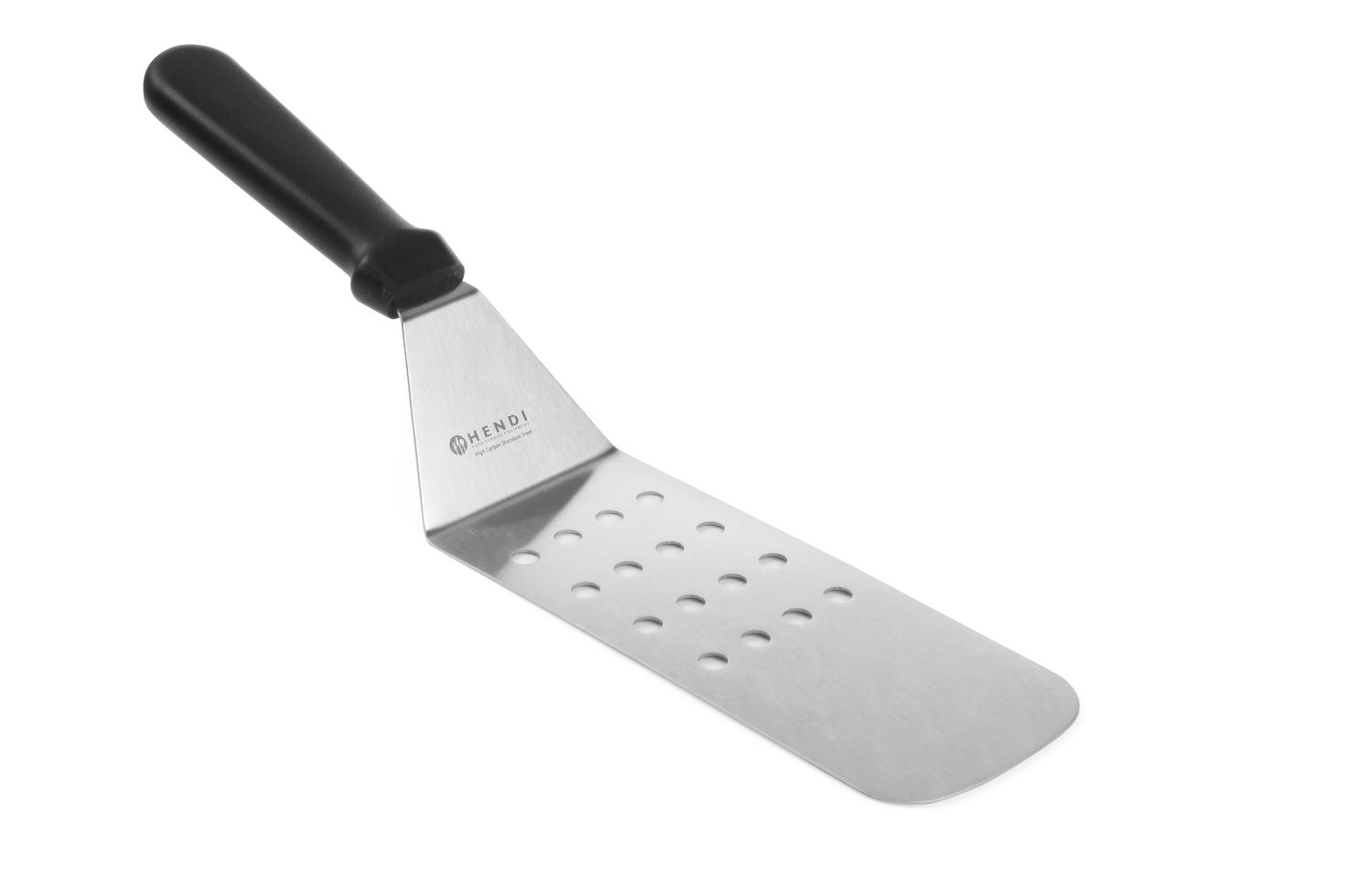 Zahnutá cukrářská lopatka, HENDI, navržena Robertem Bronwasserem, Černá, 368x76mm flexibilní perforovaná 855720