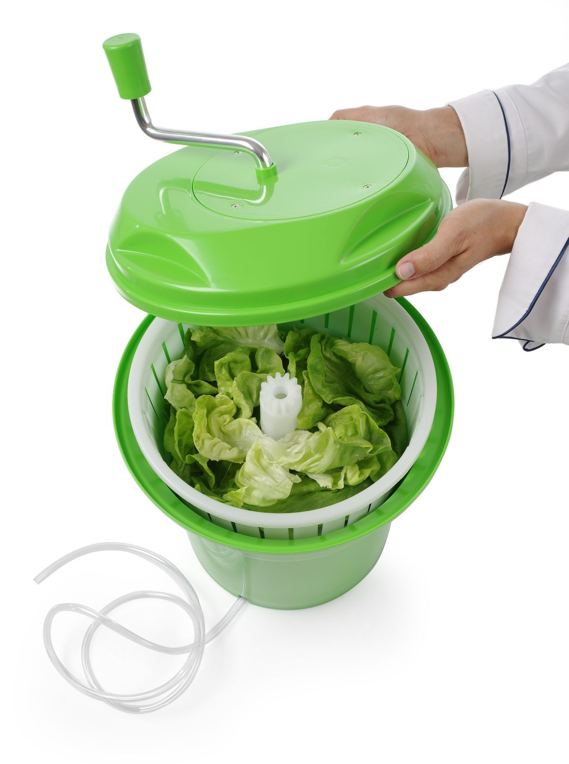 Odstředivka na salát, HENDI, 12L, Zelená, ⌀335x(H)430mm Kód: 222553