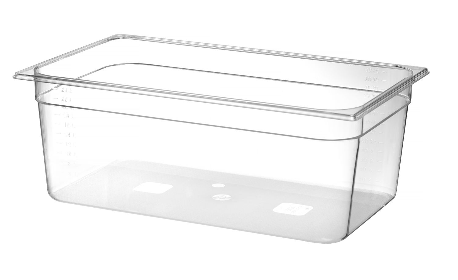 Nádoba GN 1/1, HENDI, Profi Line, GN 1/1, 24L, Průhledná, 530x325x(H)200mm Kód: 861202