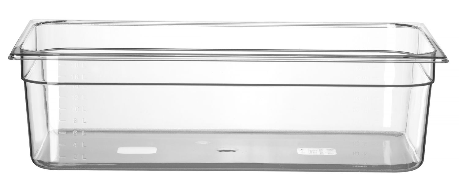 Nádoba GN 1/1, HENDI, Profi Line, GN 1/1, 21L, Průhledná, 530x325x(H)150mm Kód: 861219