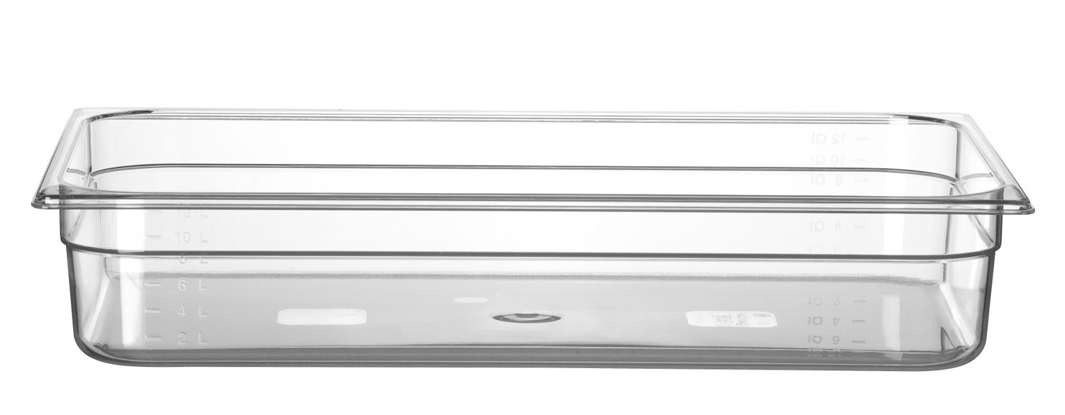Nádoba GN 1/1, HENDI, Profi Line, GN 1/1, 14L, Průhledná, 530x325x(H)100mm Kód: 861226