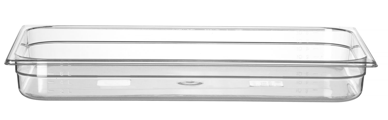 Nádoba GN 1/1, HENDI, Profi Line, GN 1/1, 9L, Průhledná, 530x325x(H)65mm Kód: 861233
