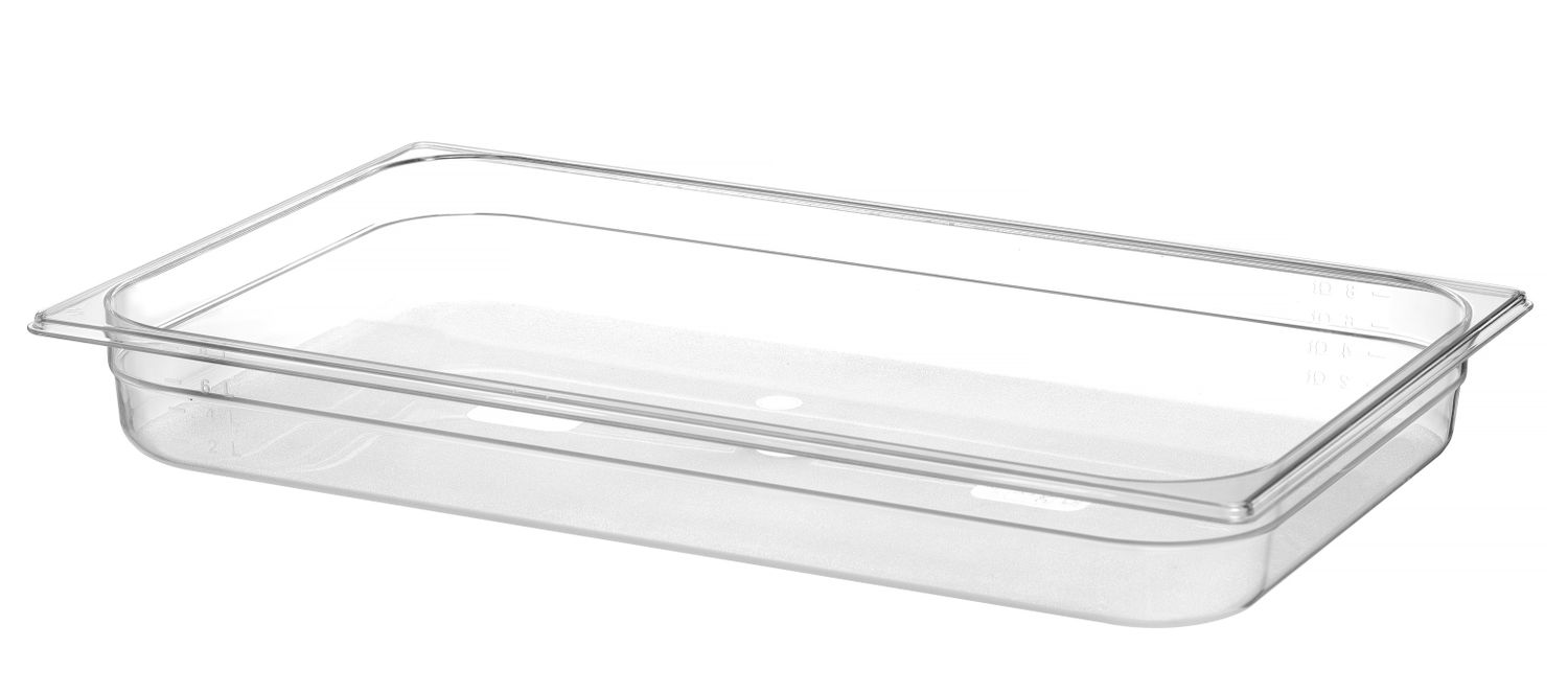 Nádoba GN 1/1, HENDI, Profi Line, GN 1/1, 9L, Průhledná, 530x325x(H)65mm Kód: 861233