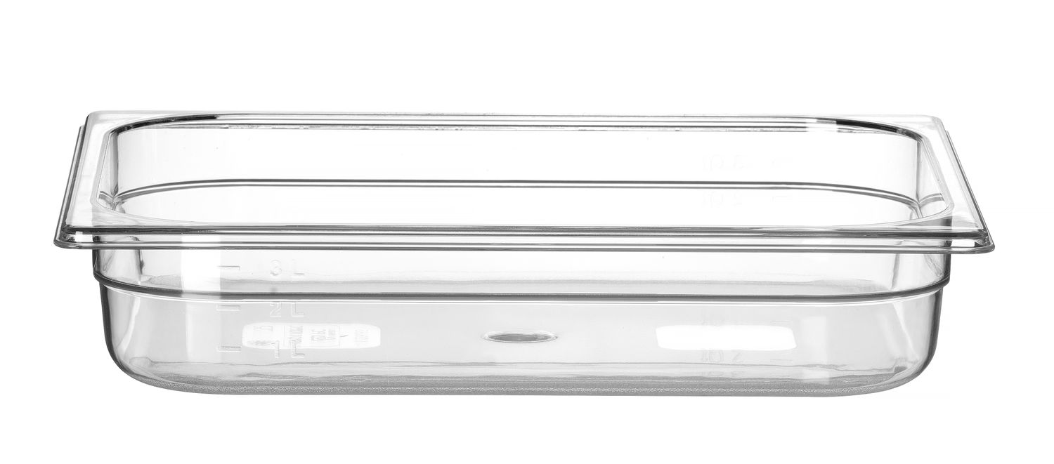 Nádoba GN 1/2, HENDI, Profi Line, GN 1/2, 4L, Průhledná, 325x265x(H)65mm Kód: 861431