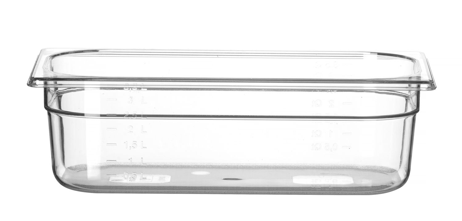 Nádoba GN 1/3, HENDI, Profi Line, GN 1/3, 4L, Průhledná, 325x176x(H)100mm Kód: 861523
