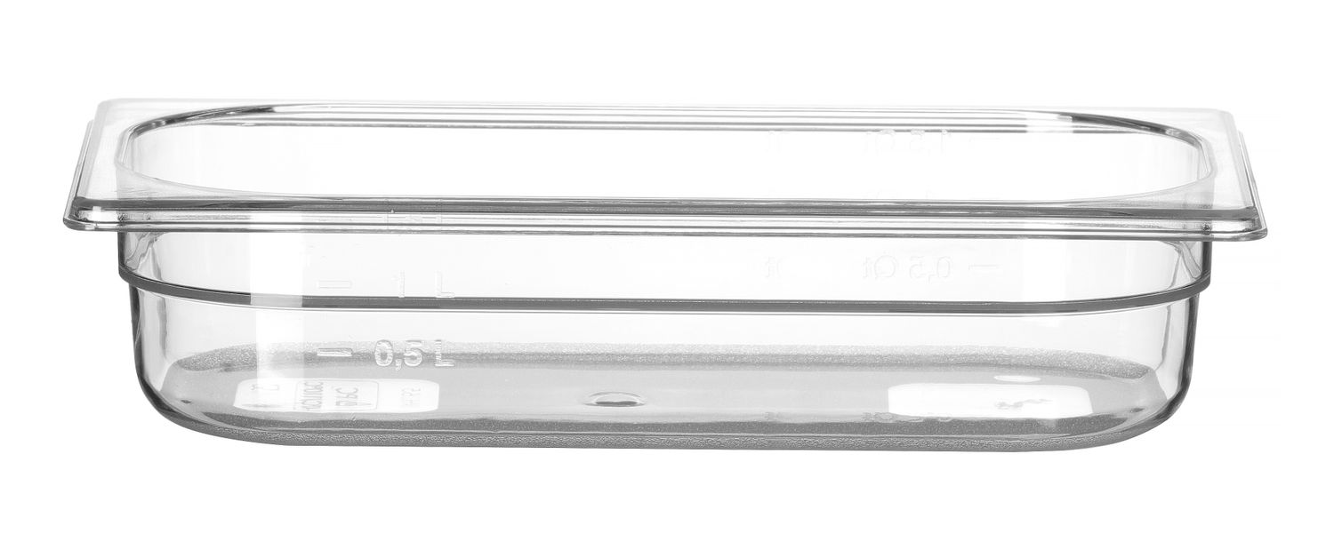 Nádoba GN 1/3, HENDI, Profi Line, GN 1/3, 2,5L, Průhledná, 325x176x(H)65mm Kód: 861530