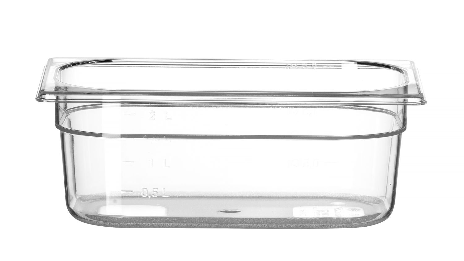 Nádoba GN 1/4, HENDI, Profi Line, GN 1/4, 2,8L, Průhledná, 265x162x(H)100mm Kód: 861622
