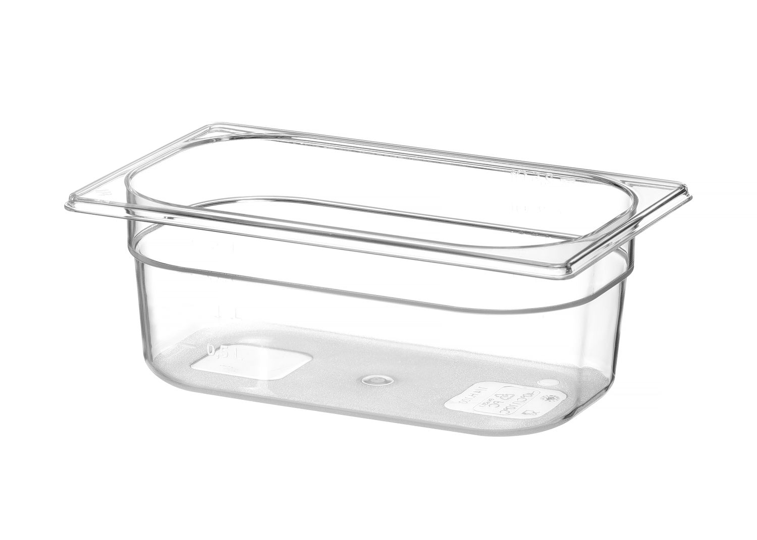 Nádoba GN 1/4, HENDI, Profi Line, GN 1/4, 2,8L, Průhledná, 265x162x(H)100mm Kód: 861622