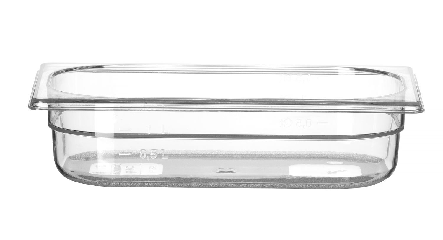 Nádoba GN 1/4, HENDI, Profi Line, GN 1/4, 1,8L, Průhledná, 265x162x(H)65mm Kód: 861639