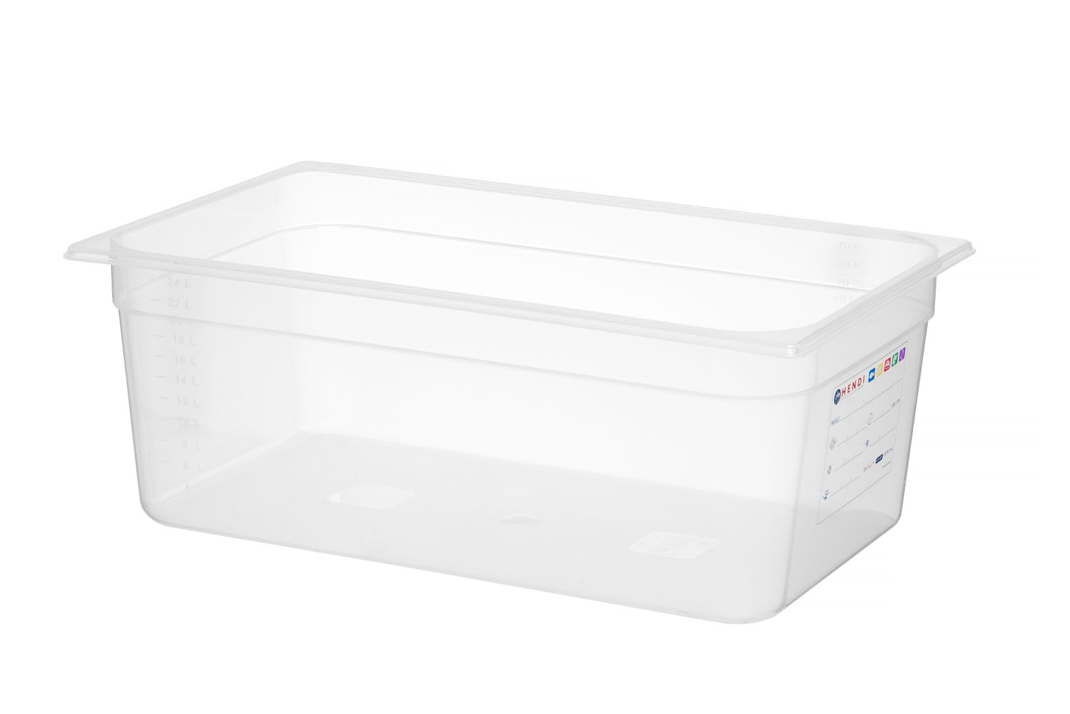 Nádoba GN 1/1, HENDI, GN 1/1, 28L, Průhledná, 530x325x(H)200mm Kód: 880050