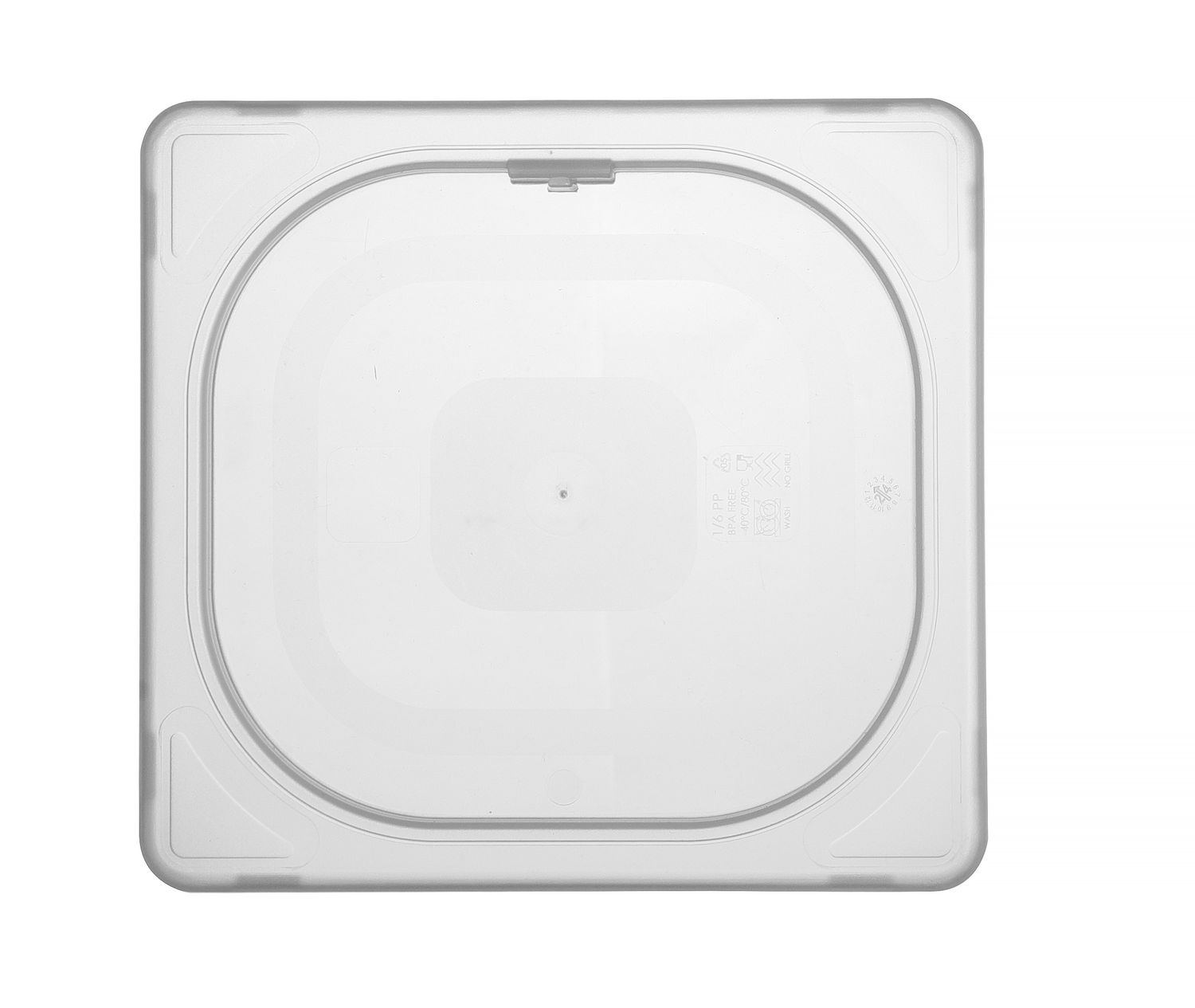 Víko pro nádoby GN, HENDI, GN 1/6, Průhledná, 176x162mm Kód: 880647